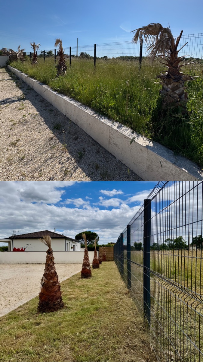 Chantier d'entretien de jardin réalisé par ORC JARDIN MONTAUBAN, paysagiste, près de Montauban